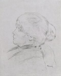 Berthe Morisot（1841-95）1892-3，酒吧的肖像。 1924年（干点） 作者 皮埃尔·奥古斯特·雷诺阿